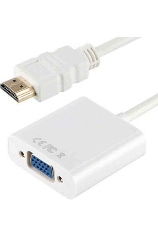 Alfais Zey Alfais 4487 Hdmı To Vga Çevirici Dönüştürücü Monitör Kablosu Beyaz