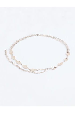 Jimmy Key Jimmy Key Gümüş Rengi Detaylı Zincir Kemer 6sw417617161