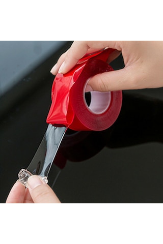 Çift Taraflı Bant Slikonlu 10 MM X 5 Metre Süper Güçlü