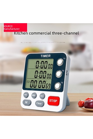 Teltree Ys-318 Üç Kanal Zamanlayıcı: Mutfak, Endüstri Ve Öğrencilere Uygun, Sessiz Mod, Kesilebilir Fonksiyonlu Hatırlatıcı
