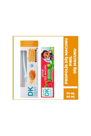 Dermokil Ahududu Diş Macunu + Propolis Diş Macunu + Diş Fırçası