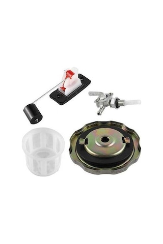 Besthome1 Universal 5-7 Galon Yakıt Tankı Kapak Seti - Metal Kapak, Yakıt Göstergesi Ve Vana İle