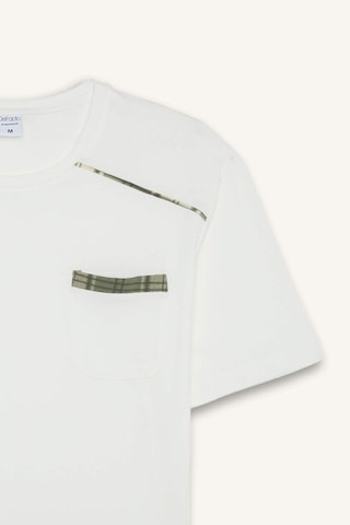Defacto %100 Pamuk New Regular Fıt Kısa Kollu 2li Pijama Takımı H8717ax26smwt34 Beyaz-wt34