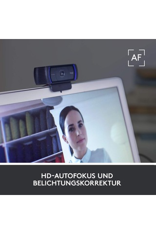 Amazon İçin Logitech C920 Hd Pro Web Kamerası, Full Hd 1080p/30fps Görüntülü Arama, Net Stereo Ses, Hd Işık Düzeltme, Skype, Zoom, Facetime Ve Hangouts İçin, Pc/mac/dizüstü Bilgisayar/Apple Uyumlu Macbook/tabletler - Siyah
