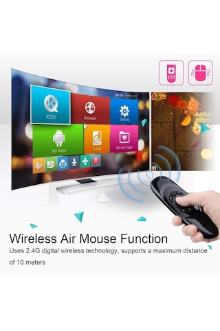 2.4g Kablosuz Air Mouse Mini Klavyeli Uzaktan Kumanda