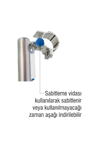 Pakas Katlanabilen Çamaşır Kurutma Askısı Yuvarlak Küpeşte Pks 06 Gümüş