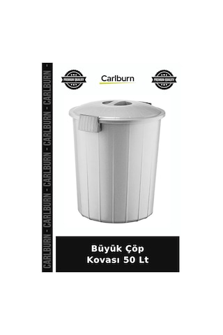Premium Büyük Çöp Kovası 50 Lt Ofis Eşyası Ev Gereci Temizlik Aracı