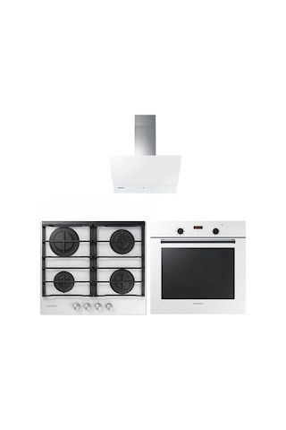 Samsung NV60K5140BW - NA64M7100AW - NK24M7060VW Beyaz Ankastre Set
