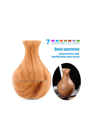 Aubyhe Ev Kullanıma Uygun Sessiz Ultrasonic Ahşap Desenli Uyku Odası Havuzlaştırıcı Aromaterapi Makinesi Usb İle Şarj Edilebilir