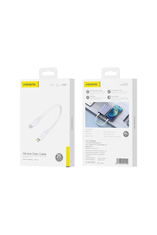 Foneng X107 Pd 27w Type-c To Lightning 25cm Kısa Hızlı Data Ve Şarj Kablosu