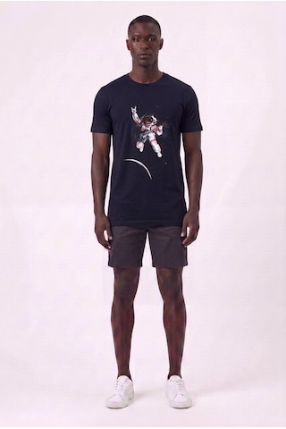 Blow Up Gmail Future Gen Astrnot Siyah Dar Kalıp Erkek T-shirt 141673