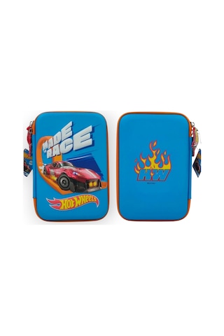 Buyuk Kalem Çantası , Hot Wheelssanslı Özel Koleksiyon Alüminyum Matara Premium Set MAvi