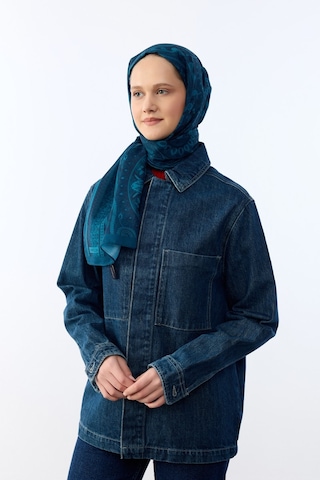 Mirsoy Scarf Mirayze Etnik Desen Şal Turkuaz