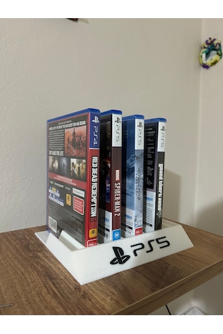 Sony Uyumlu 10 Disklik Cd Standı Ps5 Beyaz