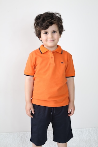 Pike Tişört/gab Şortlu Takım 2-9 Yaş Oranj - Lacivert