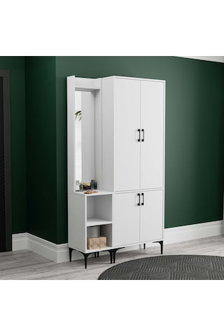 Set 5040-5030 Royal Sol Aynalı 4 Kapaklı 5 Askılı 2 Raflı Portman