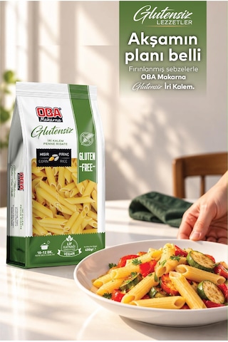 Oba Glutensiz İri Kalem Makarna 400 Gr