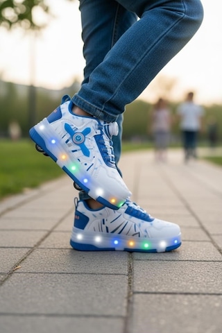 Cem Pekşen Ndrops Ptnl26 Siyah Patenli Çocuk Sneaker Mavi