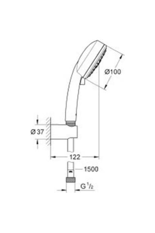 Grohe Tempesta Cosmopolitan 100 Duşu Seti 3 Akışlı - 27588002 Krom