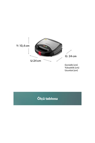 Homend Toastbuster 1325H Çıkarılabilir Waffle Plakalı Tost Makinesi