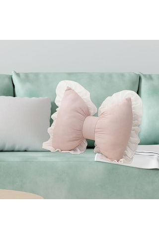 My Topped Yastık Fiyonk Şeklinde Nefes Alabilen Pembe Pembe Suntek Yatak Pembe Pembe