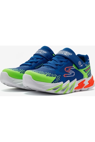 Skechers Flex - Glow Bolt Büyük Erkek Çocuk Mavi Işıklı Spor Ayakkabı 400138l Rymt Mavi