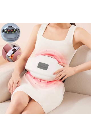 Jeehugo Beyaz Menstrual Isıtıcı Bel Bantı - 3 Seviye Isı Ve Masaj - Manyetik Şarj - Menstrual  Alatı Çok Renkli
