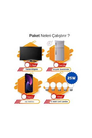 Güneş Enerjisi Bağ Evi Solar Paketi 3KVA İnverter 285W Güneş Paneli 100AH Jel Akü