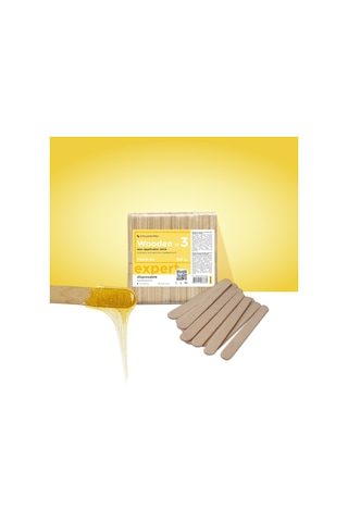 Staleks Ahşap Wax Sir Ağda Spatulası İnce 100lü