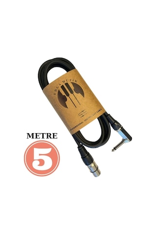 Mikrofon Kablosu 5m Stüdyo Condenser Mikrofon Kablosu Xlr Dişi/L Konnector Kablosu