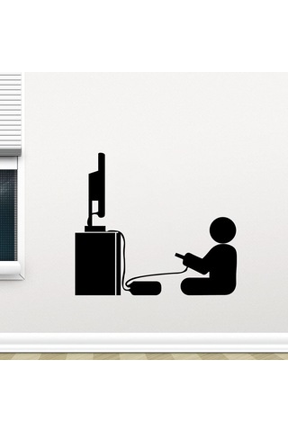 Çocuklar Oyun Oynama Duvar Çıkartmaları Kendinden Yapışkanlı Pvc Ev Yatak Odası Çocuk Odası Duvar Dekorasyonu Poster 43 38cm Şeffaf