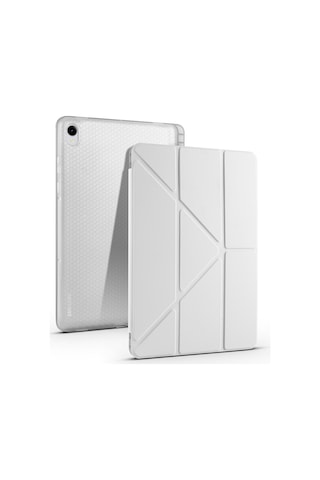 Samsung Galaxy Uyumlu Tab S11 Kılıf Tri Folding Kalem Bölmeli Standlı Kılıf Arka Kapak
