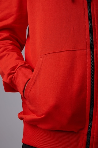 Defys Defy S Kadın Oversize Kapüşonlu Fermuarlı Cepli Sweatshirt Kırmızı - 527346818 Kırmızı