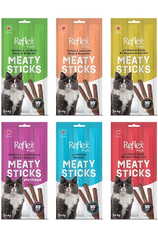 Reflex Meaty Sticks Karışık Kedi Ödül Maması Seti 6'lı 3 x 5 G