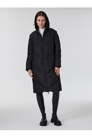 Regular Fit Kadın Kaban Siyah