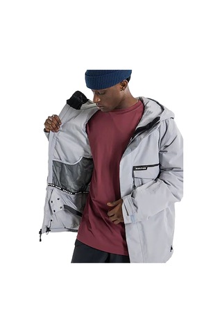 Burton Covert 20 Erkek Gri Snowboard Ceketi Silver Sconce