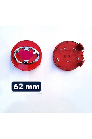 Corolla Cross Jant Göbeği Kırmızı 62 Mm 1 Takım