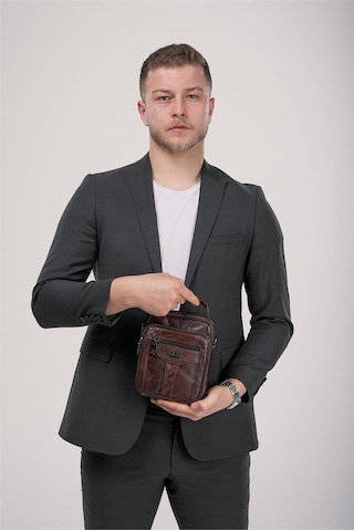 Ççs 31620 Hakiki Deri Askılı Çanta Kahve