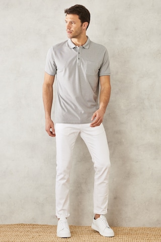 Ac&Co / Altınyıldız Classics Polo Yaka Cepli Regular Fit Bol Kesim Düz Tişört - 465114609 Gri