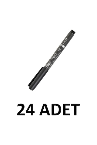 24 Adet Ohp Asetat Kalemi Siyah 780-sm M Uçlu Permanent Siyah