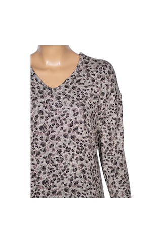 Barem Kadın Lina Büyük Beden Kışlık V Yaka Yumoş Kahve Bluz D08 Kahve