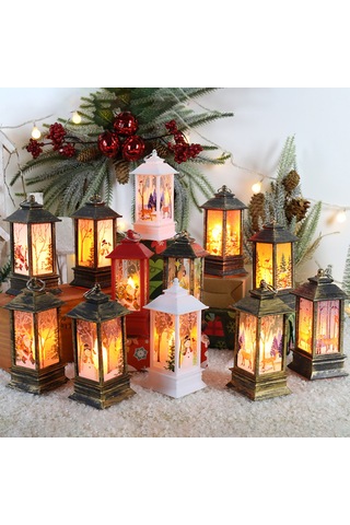 Konesam Noel Feneri Melek Aynalı Kıvırcık Topuklu Ayağı, Ev Dekoru, Yıldızlı Kırmızı, 15 Cm, Hediye Kutulu