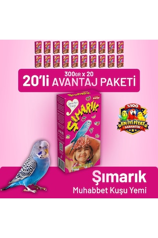 Şımarık Muhabbet Kuşu Yemi - 20 Adet 300 G
