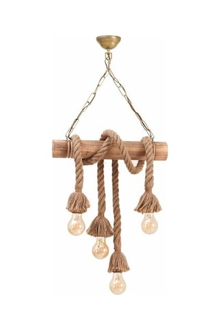 Correx Bambu 4'lü Avize Kahverengi