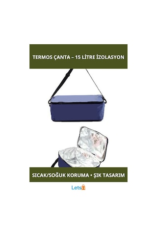 15 Litre Kapasiteli Termos Çanta Sıcak Soğuk Tutma Özellikli Çok Renkli