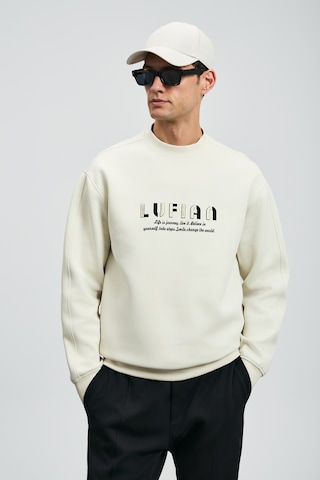 Lufian Oracle Erkek Sweatshirt Kırık Beyaz Kırık Beyaz 112030178100510 Beyaz