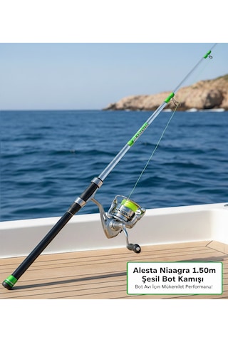 Alesta Niagara 1.50m Yeşil Bot Kamışı Yeşil