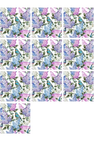 Yaozixa Mediterranean Tarzı Pvc Otostikler 20x20cm 10 Adet - Duvar Dekorasyonu, Kolay Uygulama Ve Temiz Kaldırma Diğer