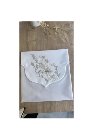 Fransız Güpürlü Zarf Bohça Nişan Söz Saten Bohça Lüks 3 Boyutlu Çeyizlik Bohça 50x50 Cm 1 Adet Bzckh791 Çok Renkli