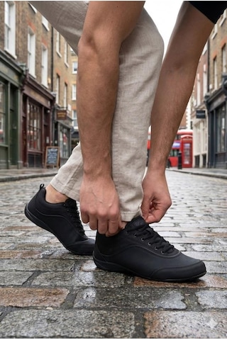 M.P 252 7332 Rahat Esnek Sneaker Erkek Ayakkabı Siyah